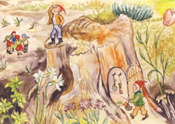 Postcard: AW1016 Tree-stump house