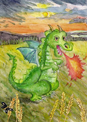 Postcard: AW1078 Baby dragon