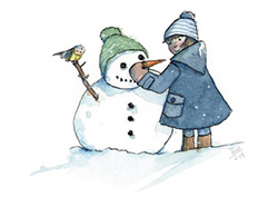 Postcard: SM706 Snowman