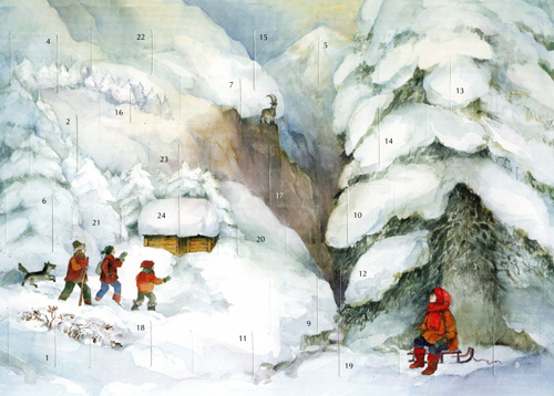 AK077 Christmas in the Mountains: Small Advent Calendar