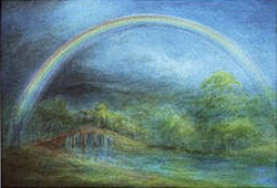 A Rainbow over the bridge: Folded card
