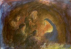 Postcard: DN105 The Adoration of the Shepherds