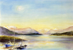 Folded card: WGL164 The Setting Sun