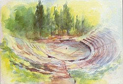 Postcard: DN96 The Amphitheatre at Delphi