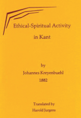 Ethical Spiritual Activity in Kant MP2815