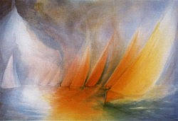 Postcard: JJ13 Sailing out of the storm