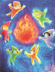 Postcard: JanS4 Fire Elementals Postcard: JanS4 Fire Elementals