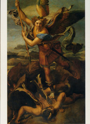 Postcard: St. Michael slaying the dragon