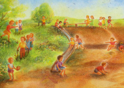 Postcard: GdC0302 Children at play