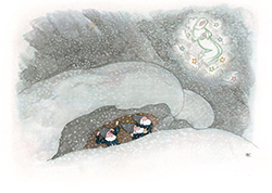 Postcard: EK3784 Snow-storm