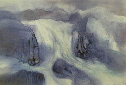 Postcard: LK15 Elemental Beings with Waterfall