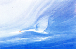 Folded card: WGL136 Swan in flight