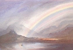Folded card: WGL137 Rainbow Landscape