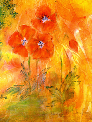 Folded card: Poppies