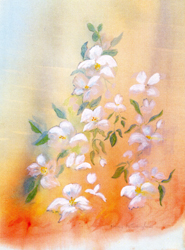 Folded card: WGL127 Clematis Montana