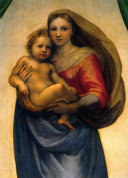 Postcard: The Sistine Madonna – detail