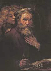 Postcard: Rem0699 The Evangelist Matthew inspired by the Angel