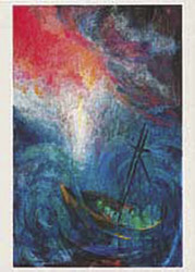Postcard: NS0756 Christ Walking on the Water
