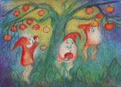Postcard: JSG3553 Gnomes by the Appletree