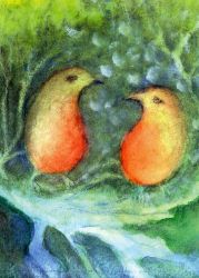 Postcard: JSG3748 Bird conversation