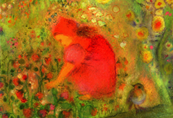 Postcard: AK3961 Flower-child Postcard: AK3961 Flower-child