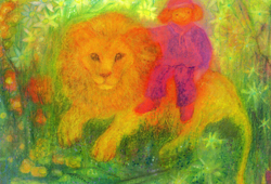 Postcard: AK3968 The good lion Postcard: AK3968 The good lion