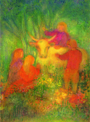 Postcard: AK3977 Our little cow Postcard: AK3977 Our little cow