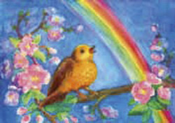 Postcard: DS5188 Bird with Rainbow