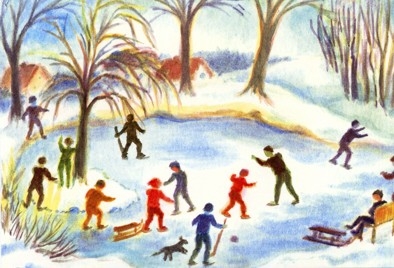 Postcard: Ice skating