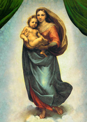Postcard: The Sistine Madonna - Mother and Child