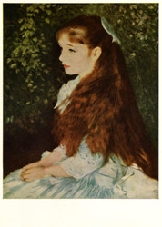 Postcard: Renoir1386 Girl with a blue ribbon