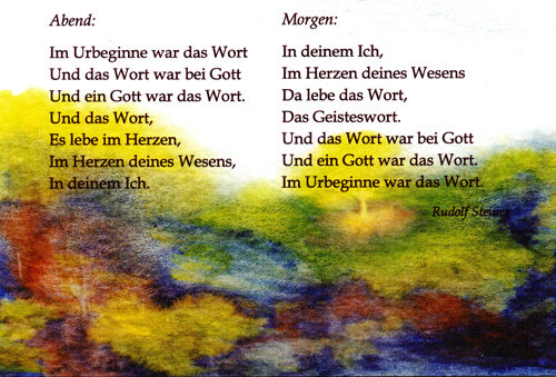 Postcard: Meditation: Morgen-Abend