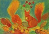 Postcard: Squirrels