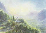 Postcard: DN100 Sunrise at The Temple of Athena Pronaea