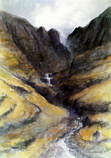Postcard: DN120 Cloud, mountain and running water