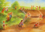 Postcard: Children at play