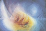 Print: Boats swept by the elements