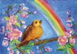 Postcard: DS5188 Bird with Rainbow
