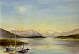 Postcard: DN121 The setting sun over the Ballachulish Bridge
