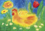 Postcard: DS5191 Hen with chick