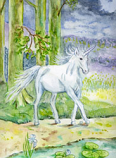 Postcard: AW1077 Unicorn