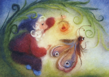 Postcard: FSK3140 Dwarf with butterfly